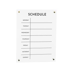 Weekly Wall Calendar 14.5" x 19"H Acrylic