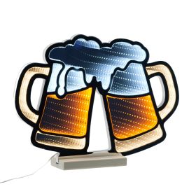 Beer Mugs Ekkolight 15.5"L x 11.5"H Acrylic UL Plug