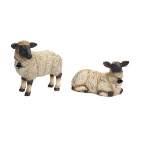 Sheep (Set of 2) 9.5"H, 14.75"H Polyresin