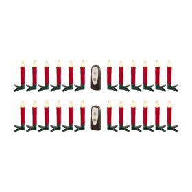 LED Clip On Taper Candle (Set of 24) 4.5"H Plastic