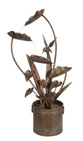 Iron Anthurium and Hummingbird Fountain