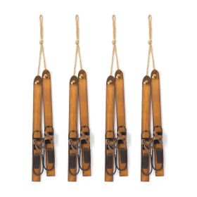 Ski Ornament (Set of 4) 30"H Wood