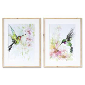 Hummingbird Watercolor (Set of 2) 15.25" x 19.75"H Wood/MDF