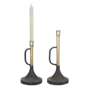 Candle Holder (Set of 2) 9.25"H, 12"H Metal