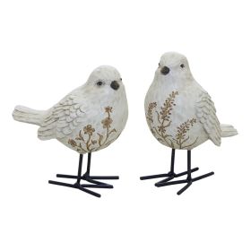 Bird (Set of 2) 5"H, 5.25"H Resin