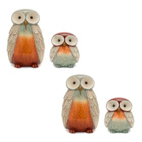 Owl (Set of 4) 6"H, 10"H Terra Cotta
