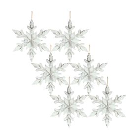 Snowflake Ornament (Set of 6) 14"H Wood