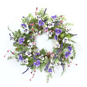 Mixed Pansy Wreath