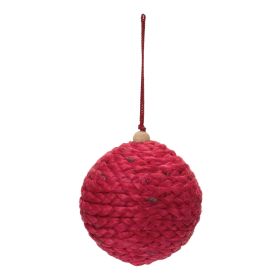 Ball Ornament (Set of 4) 4"D Jute