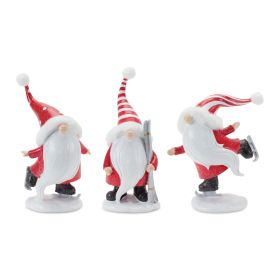 Winter Sport Gnome (Set of 3) 7"H, 8"H, 8.5"H Resin