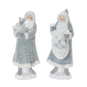 Santa (Set of 2) 11.5"H Resin