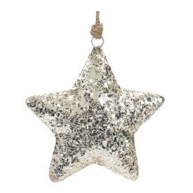 Star Ornament (Set of 4) 6.5"H Iron