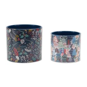 Pot (Set of 4) 4.5"D x 5.25"H, 6.25"D x 5.5"H Dolomite