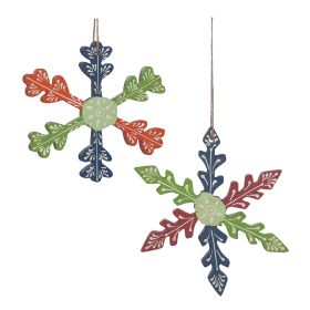 Snowflake Ornament (Set of 6) 5.5"H MDF