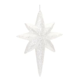 Star Drop Ornament (Set of 12) 8"H Acrylic