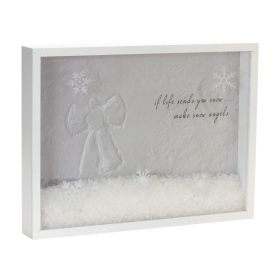 Christmas Frame w/Snow 15.75"L x 11.75"H MDF/Acrylic