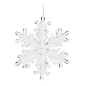 Snowflake Ornament (Set of 12) 5.5"H Acrylic