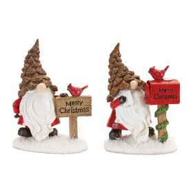 Santa Gnome (Set of 4) 5.5"H Resin