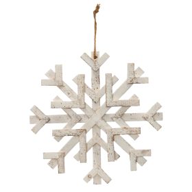 Snowflake (Set of 2) 16"D Wood