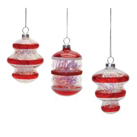 Ornament (Set of 12) 4"H Glass
