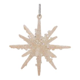 Star Ornament (Set of 6) 3"H Glass