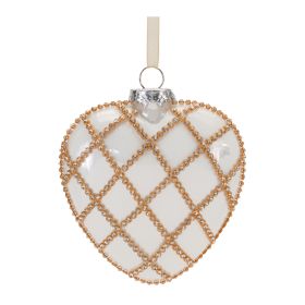 Heart Ornament (Set of 12) 4.5"H Glass