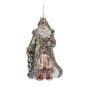 Santa Ornament (Set of 6) 8"H Glass
