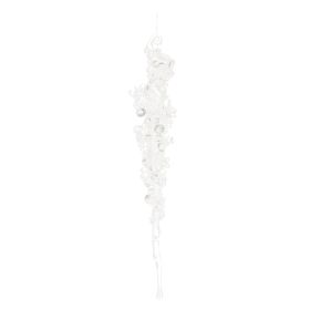 Icicle Ornament (Set of 24) 10"H Plastic