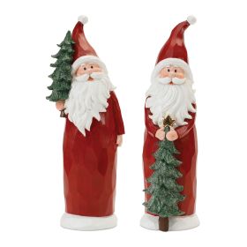Santa (Set of 2) 15"H Resin
