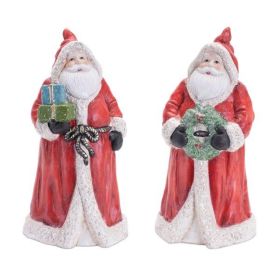 Santa (Set of 2) 8.5"H Terra Cotta