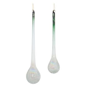 Icicle Drop (Set of 12) 10"H, 12"H Glass