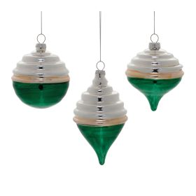 Ornament (Set of 12) 3"D, 4"H, 6"H Glass