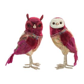 Owl (Set of 4) 9.5"H, 10"H Foam/Fabric