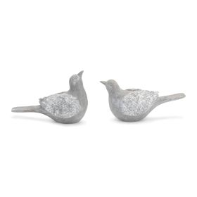 Bird (Set of 4) 5.5"L x 2.25"H, 5.75"L x 3.25"H Resin