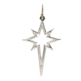 Star Ornament (Set of 12) 5.5"H Aluminum