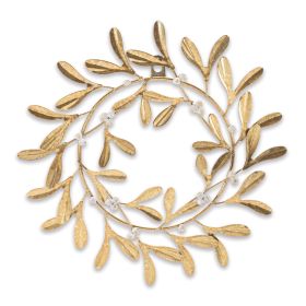 Mistletoe Wreath 12"D Metal
