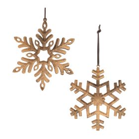 Snowflake Ornament (Set of 12) 5"H, 5.5"H Iron