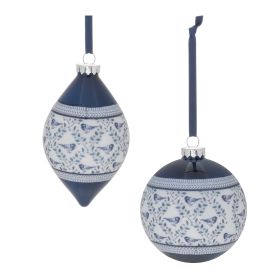 Ornament (Set of 6) 4"D, 5.75"H Glass