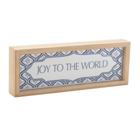 Joy to the World Sign 12"L x 4.5"H Wood