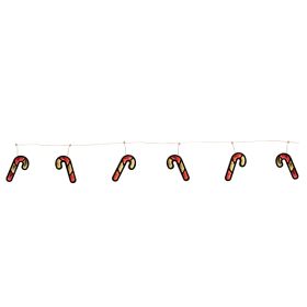 Ekkolight Candy Cane Garland 68"L Acrylic UL Plug
