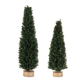 Tree (Set of 2) 16"H, 20"H PVC/Wood