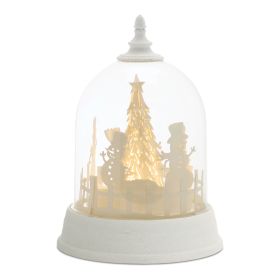 LED Rotating Globe w/Snowman 8.5"H Plastic 3 AA Batteries Not Included/USB Cord Included 6 Hr Timer