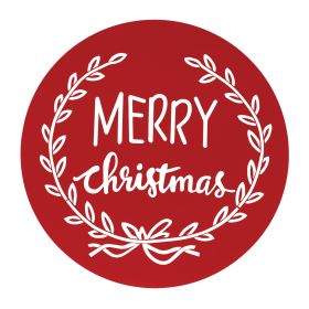 Merry Christmas Plaque 20"D Sheet Iron