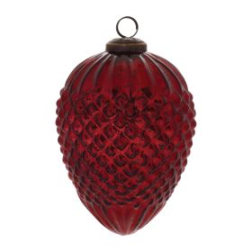 Cone Ornament (Set of 2) 6.5"H Glass
