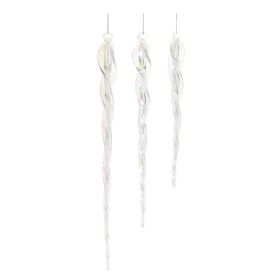 Icicle Ornament (Set of 18) 7.5"H, 9.5"H, 11.5"H Glass