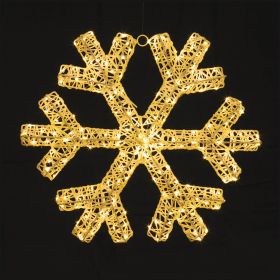 LED Snowflake 24"H Iron Wire UL Plug
