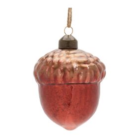 Acorn Ornament (Set of 6) 4"H Glass