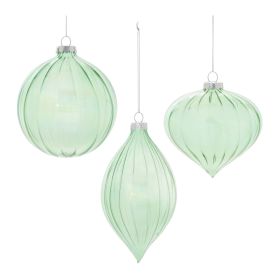 Ornament (Set of 6) 3.5"H, 4"D, 5.5"H Glass