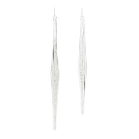 Icicle Ornament (Set of 6) 9.5"H, 11.5"H Glass