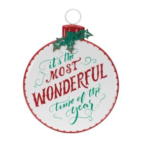 Wonderful Time of the Year Ornament Sign 14"D x 16"H Iron